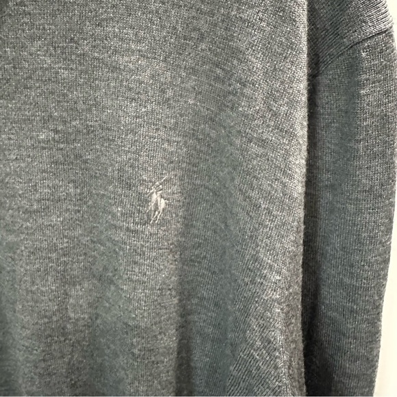 Polo Ralph Lauren Men’s XL Washable Merino Wool Charcoal Gray Turtleneck sweater - Picture 3 of 7